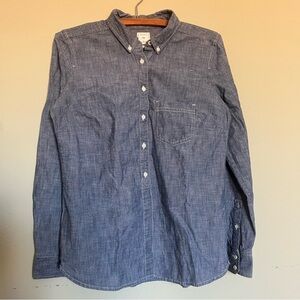 GAP The Tailored Shirt Blue Chambray, 100% Cotton Size S